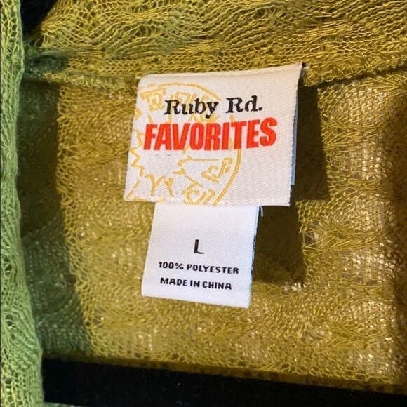 Ruby Rd. open front moss green cardi - Picture 3 of 7